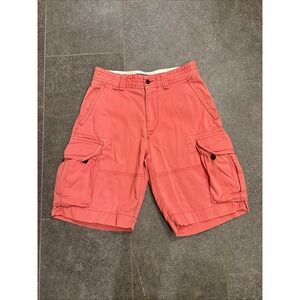 Polo Ralph Lauren Cargo Shorts Men's Size 30 X 10 Salmon Pink Military Y2K Baggy